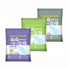 쇽쇽모래 고양이 벤토나이트 4L (무향/청사과/라벤더)