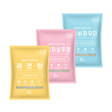 스마티캣 고양이모래 벤토나이트 5L (무향/레몬/베이비파우더)