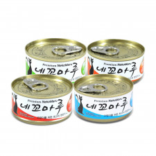 네꼬마루 고양이 습식 파우치 캔 참치 간식 85g 6종