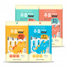 츄릅 고양이 참치 습식 파우치 간식 60g 4종