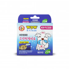 와우 이크린 반려동물 구강청결티슈 20매
