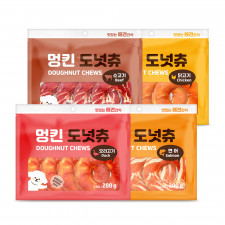멍킨도넛츄 강아지 껌 덴탈간식 4종
