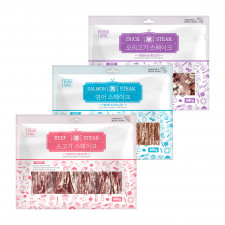 THINKTANK 소고기/연어/오리 스테이크 건조 육포간식 260g 3종
