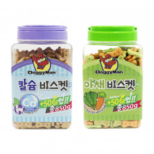 도기맨 야채 강아지 비스켓 쿠키간식 850g 2종