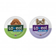 러브잇 블루라벨 강아지 습식 캔 간식 2종