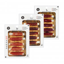 한상 떡갈비 강아지 육포 간식 80g 3종