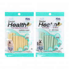 덴탈헬스 치석관리 강아지 덴탈간식 60g 12P 2종