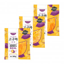 건강하개 고구마 스틱 큐브 필렛 건조간식 300g 3종