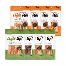 라이트업 치킨/오리 강아지 육포 덴탈 소용량 간식 80g 8종