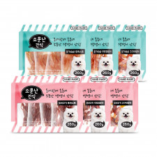 소문난간식 치킨/오리 트위스트 덴탈 말이 대용량 간식 260g 6종